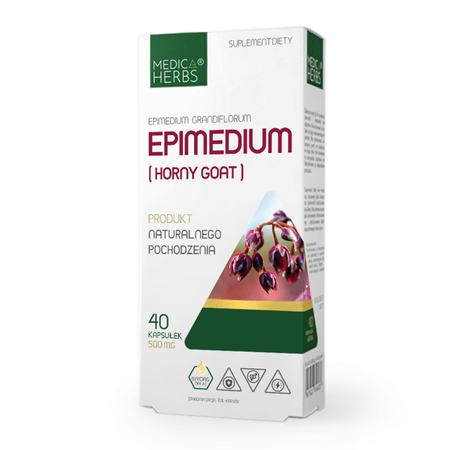 Medica Herbs Epimedium (Horny Goat) 500 mg - 40 kapsułek