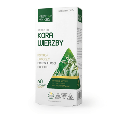 Medica Herbs Kora Wierzby 550 mg - 60 kapsułek