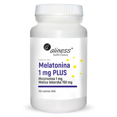 Melatonina 1 mg PLUS Melisa Lekarska (100 tabl) Aliness