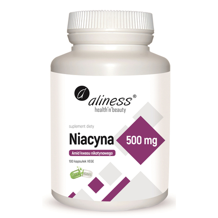Niacyna 500 mg Witamina B3 (100 kaps) Aliness