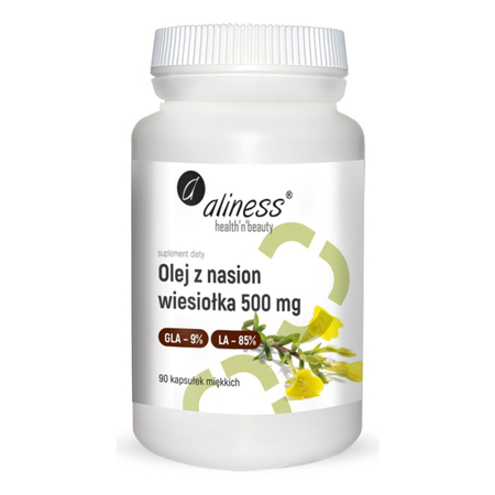 Olej z nasion wiesiołka 500 mg (90 kaps) Aliness