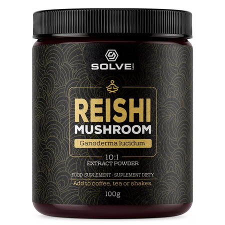Reishi (Ganoderma Lucidum) Ekstrakt 10:1 (100 g) Mushroom Powder Solve Labs