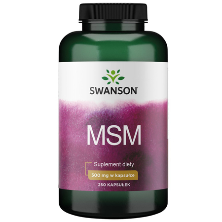 Swanson MSM Siarka Organiczna 500 mg 250 kapsułek