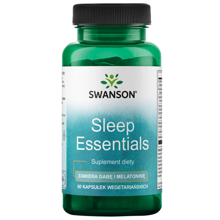 Swanson Sleep Essentials Melatonina GABA Sen Zasypianie 60 kapsułek