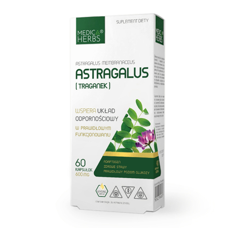 Traganek Astragalus 600 mg (60 kaps) Medica Herbs