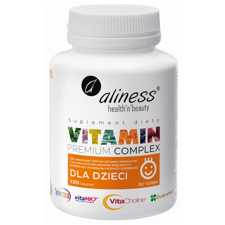 Vitamin Complex dla Dzieci (120 tabletek do ssania) Aliness