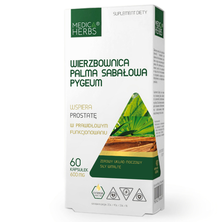 Wierzbownica Palma Sabałowa (Wsparcie Prostaty) 600 mg (60 kaps) Medica Herbs