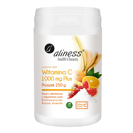 Witamina C 1000 mg Buforowana Plus w proszku (250 g) Aliness