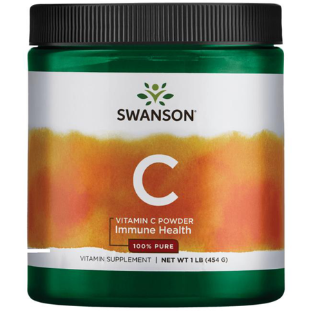 Witamina C 1000 mg w proszku 454 g Kwas L-Askorbinowy Swanson