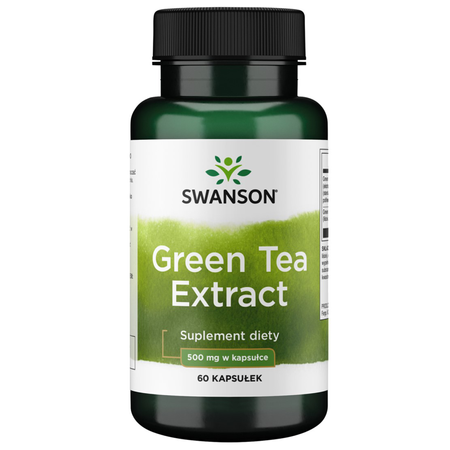 Zielona Herbata (Green Tea Extract) 500 mg (60 kaps) Swanson